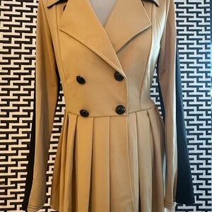 Stylish Tan Double-Breasted Coat